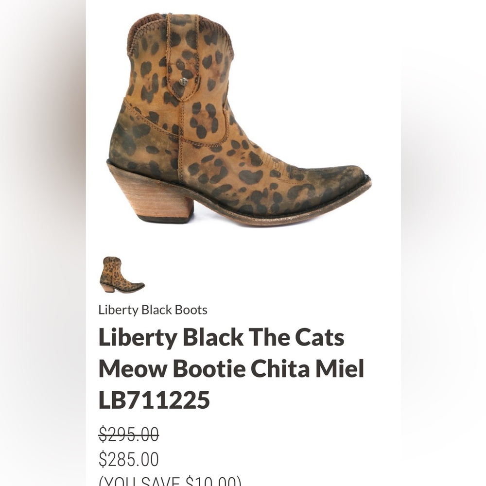 Liberty Black Chita Miel Leopard Ankle Booties